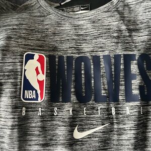 Nike Gray MN Wolves NBA sweat shirt with Navy Logo